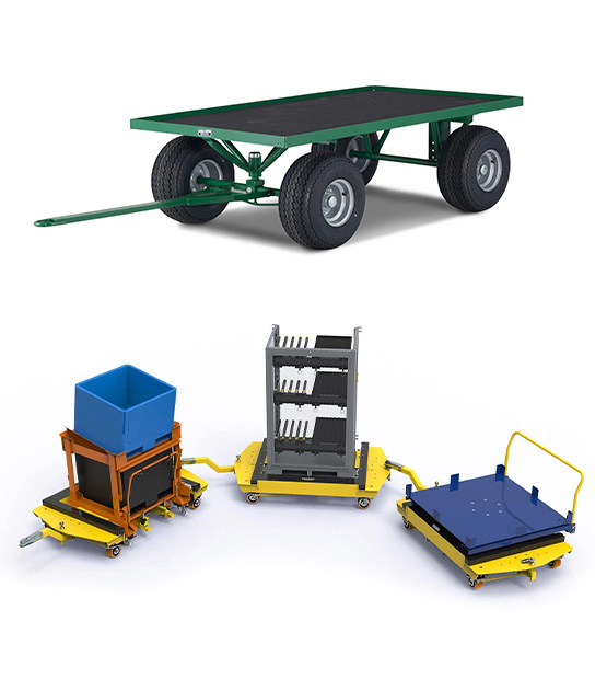 Vagones eléctricos Taylor-Dunn para transporte de carga